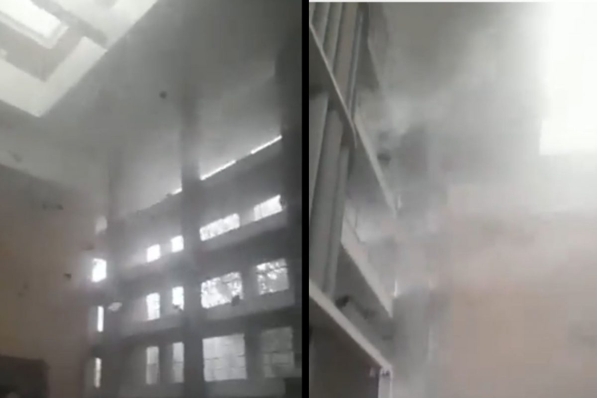 पुण्यातील जिल्हाधिकारी कार्यालयातील थरारक Video, कागदपत्रंही गेली उडून