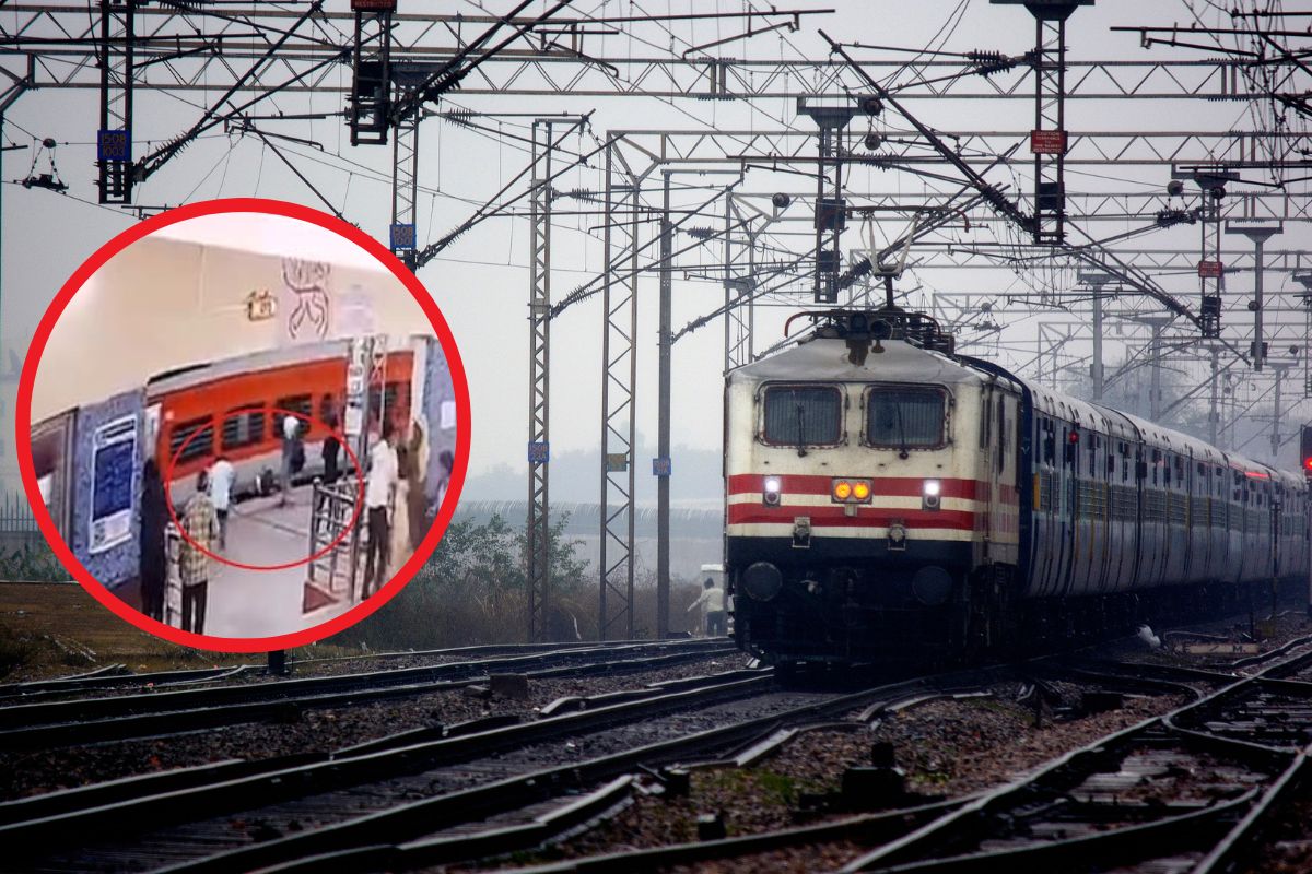 रेल्वे प्लॅटफॉर्मवरील सीसीटीव्हीत संपूर्ण दृश्य कैद