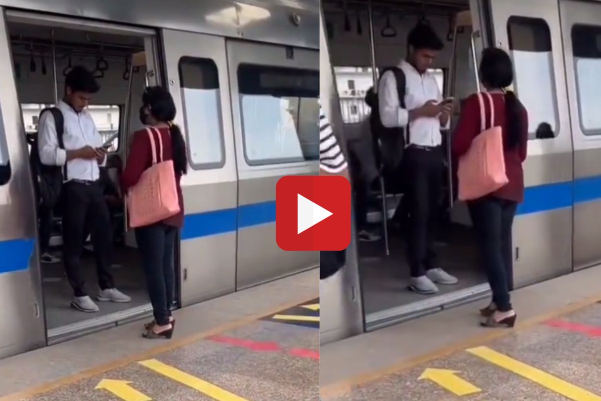 ती तरुणासमोर प्रेमानं येऊन उभी राहिली, पण त्यानंतर तिनं जे केलं; ते धक्कादायक, पाहा VIDEO