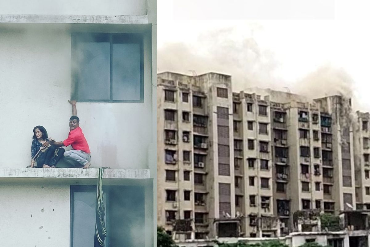 कुर्ल्यामध्ये इमारतीला भीषण आग; अनेकजण अडकल्याची भीती, काही लोक खिडकीतून बाहेर पडले, Video