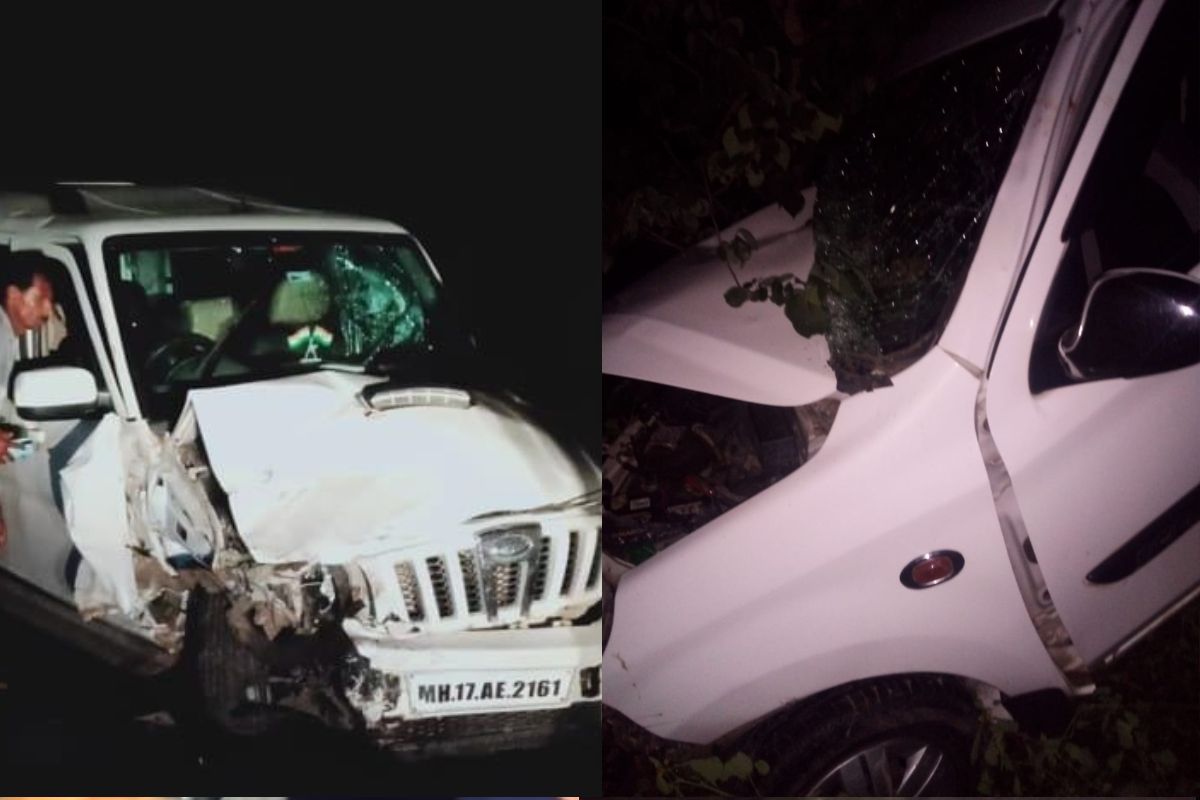 हा अपघात इतका भीषण होता की, यामध्ये अल्टो कारचा चुराडा झाला.