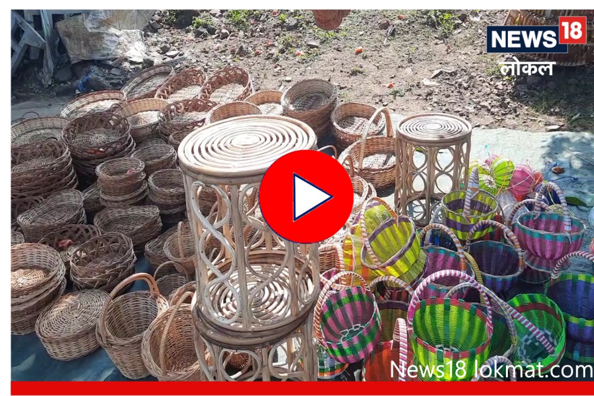 कोल्हापूरच्या रस्त्यावर अवतरली 'बांबूची दुनिया', घराच्या सजावटीसाठी मिळतीय पसंती, Video