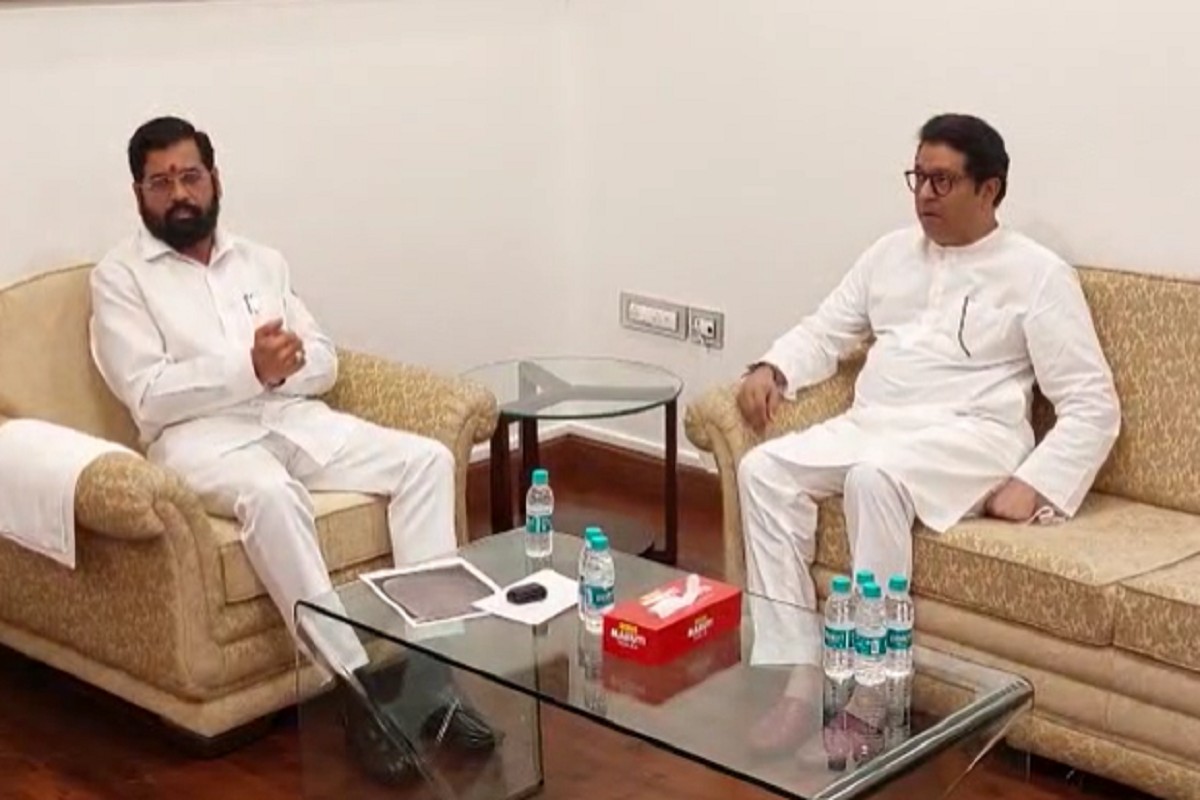 राज ठाकरे यांनी एकनाथ शिंदेंची भेट घेतली
