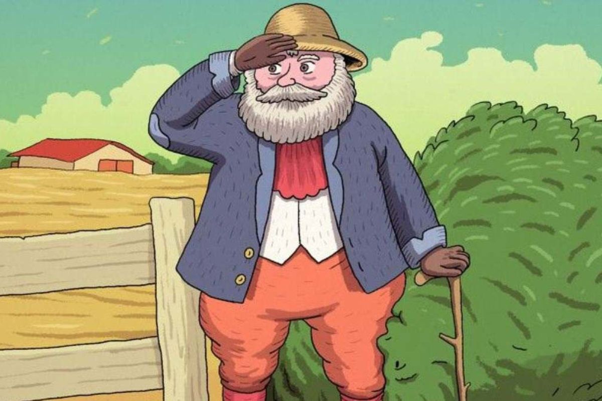 चित्रातील वृद्धाच्या पत्नीला शोधा 11 सेकंदात