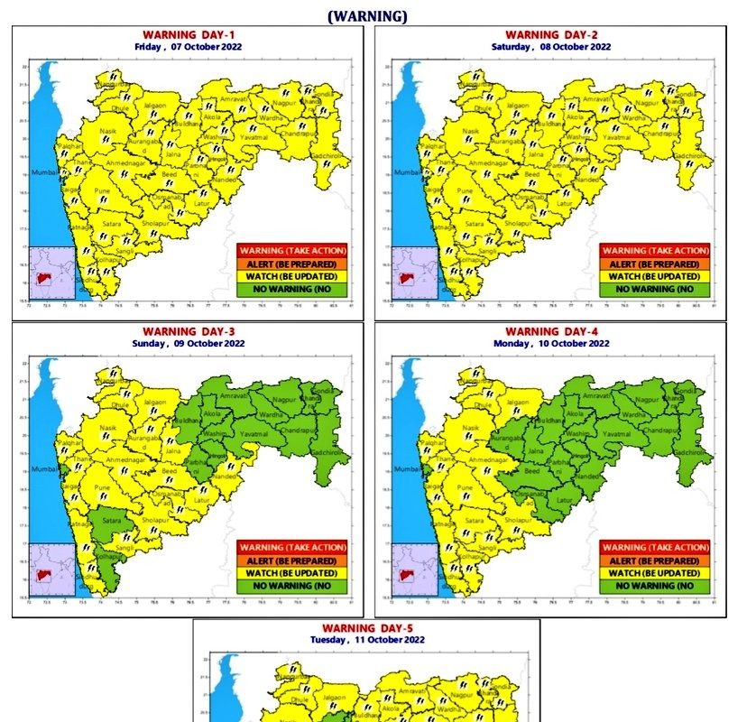 Rain Weather Update Maharashtra : पुढचे 5 दिवस पावसाचा हाहाकार, मुंबई, कोल्हापूरसह महत्वाच्या जिल्ह्यात वादळी पाऊस