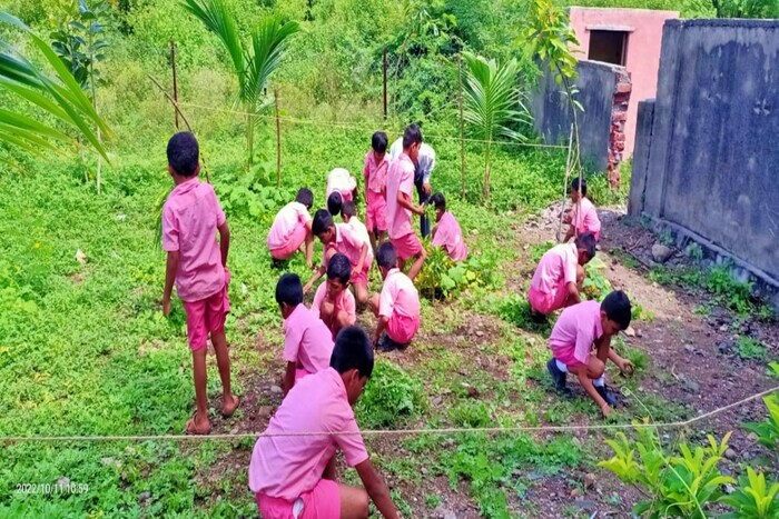 घाणीच्या ठिकाणी फळ, फूल आणि पालेभाज्या लावण्याची नामी शक्कल मुख्याध्यापकांना सुचली. त्यांनी ग्रामपंचायतीला ही बाब कळवली. आणि शाळा परिसरात बाग फुलवण्याचा निर्णय झाला.