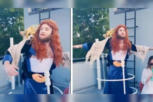 Viral Video : Live Video या डॉग लव्हरची कमालच टायटॅनिकचा सीनवर भन्नाट डान्स, हसून व्हाल लोटपोट