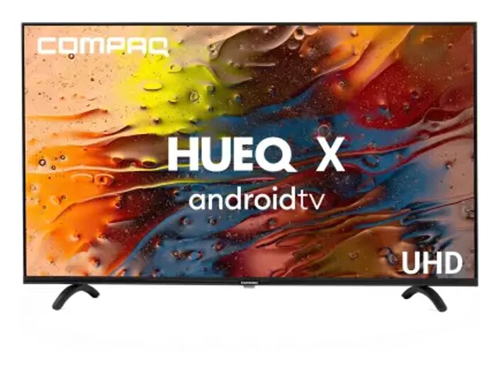 Compaq 127 cm (50 inch) Ultra HD (4K) LED Smart Android TV: या उत्कृष्ट टीव्हीची मूळ किंमत 43,999 रुपये आहे. हा स्मार्ट टीव्ही सध्या Flipkart वर 45 टक्के सवलतीनंतर 23,999 रुपयांना उपलब्ध आहे. एवढेच नाही तर फेडरल बँक डेबिट क्रेडिट कार्डने पेमेंट केल्यास 10 टक्के सूट, SBI कार्डनं पेमेंट केल्यास 10 टक्के आणि PNB क्रेडिट कार्डनं पेमेंट केल्यास 1250 रुपयांपर्यंत सूट मिळू शकते. याशिवाय यावर 11,000 रुपयांपर्यंतची एक्सचेंज ऑफरही दिली जात आहे.