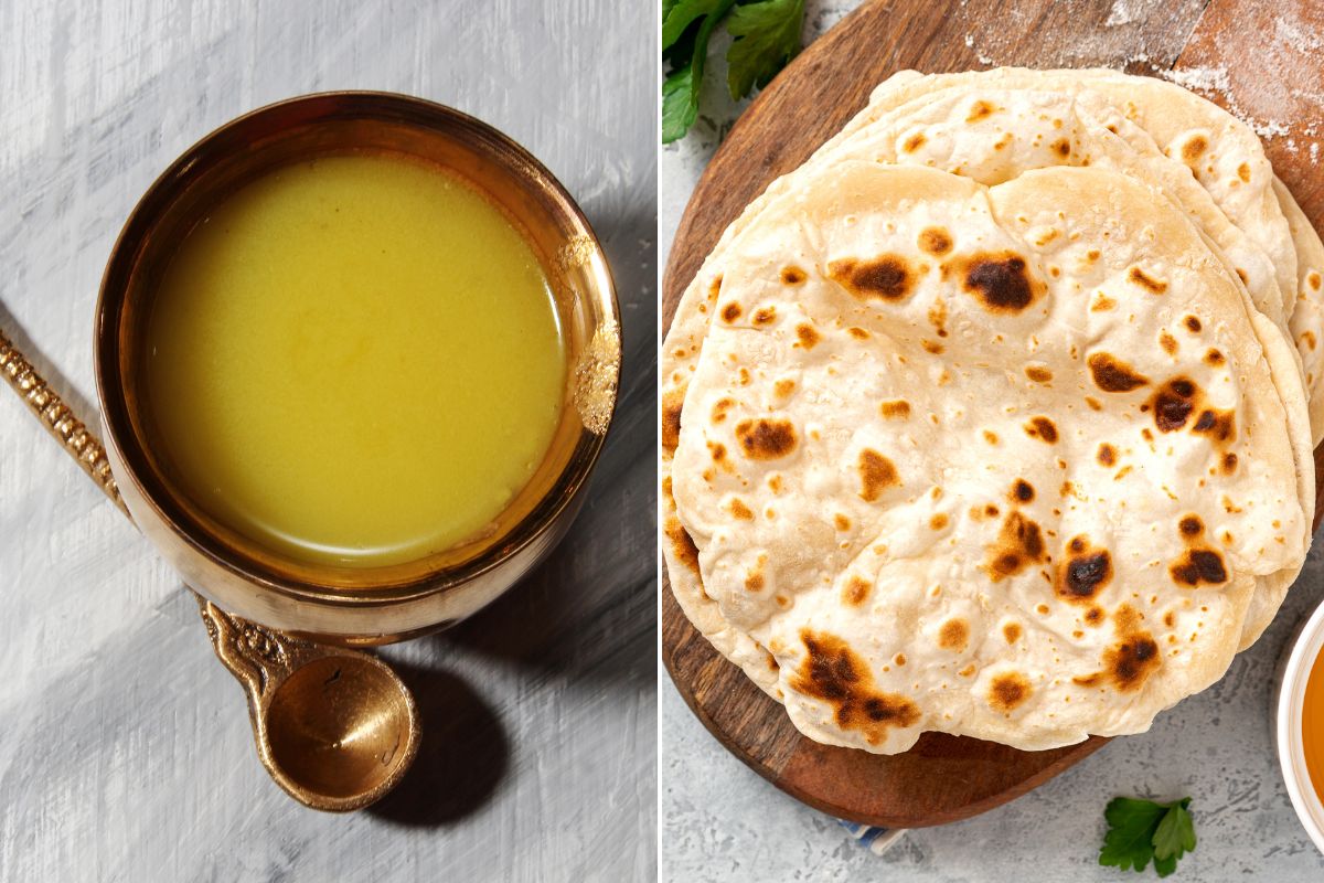 पोळीवर तूप लावून खाणे फायदेशीर आहे का?