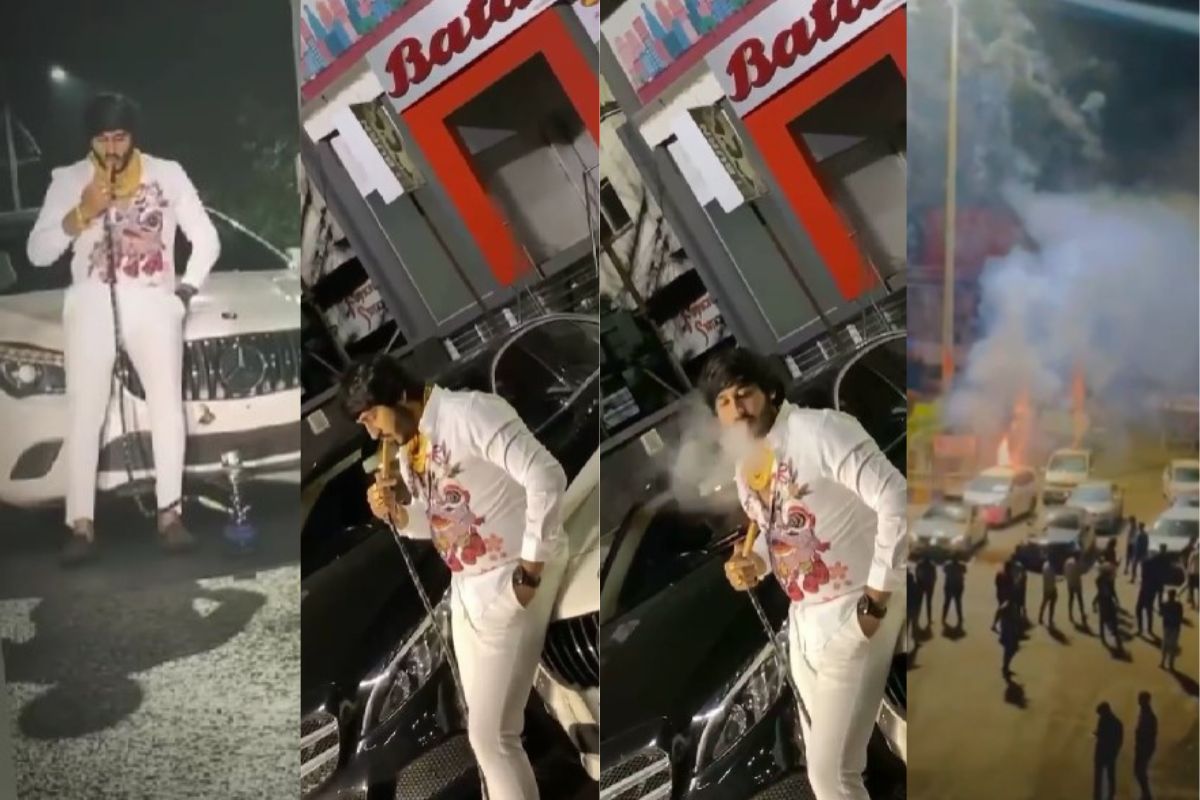 कोल्हापुरात भर चौकात "दम मारो दम"; कुणालाही न जुमानता तरुणाचा माज, LIVE VIDEO