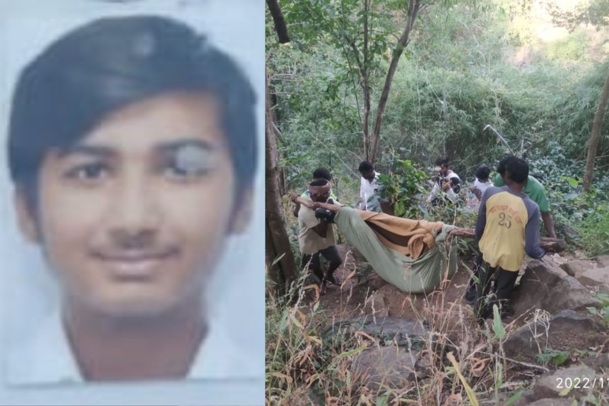 अंघोळ करत असतांना खडकावर शेवाळ असल्याने त्याचा पाय घसरला आणि तो 1500 फूट खाली खडकावर आपटल्याने डोक्याला गंभीर इजा झाली