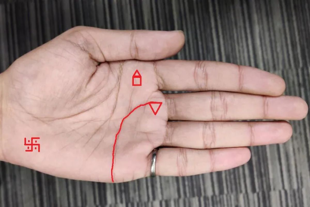 लाखात एका व्यक्तीच्या तळहातावर असतं हे दुर्मिळ शुभचिन्हं!