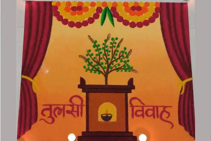 पंचांगानुसार यंदा 5 नोव्हेंबर (शनिवार) पासून तुळशी विवाहाला प्रारंभ होणार आहे. 5 नोव्हेंबर रोजी संध्याकाळी 06.08 वाजता द्वादशी तिथी सुरू होईल. (Photo Credit : creative_artist2022)