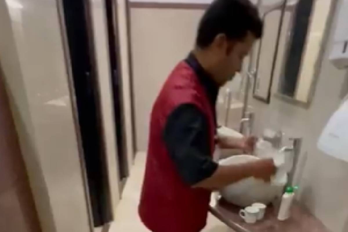 अधिवेशनात आमदारांच्या चहाचे कप धुतले शौचालयाच्या पाण्याने; व्हिडीओ समोर आल्यानं खळबळ