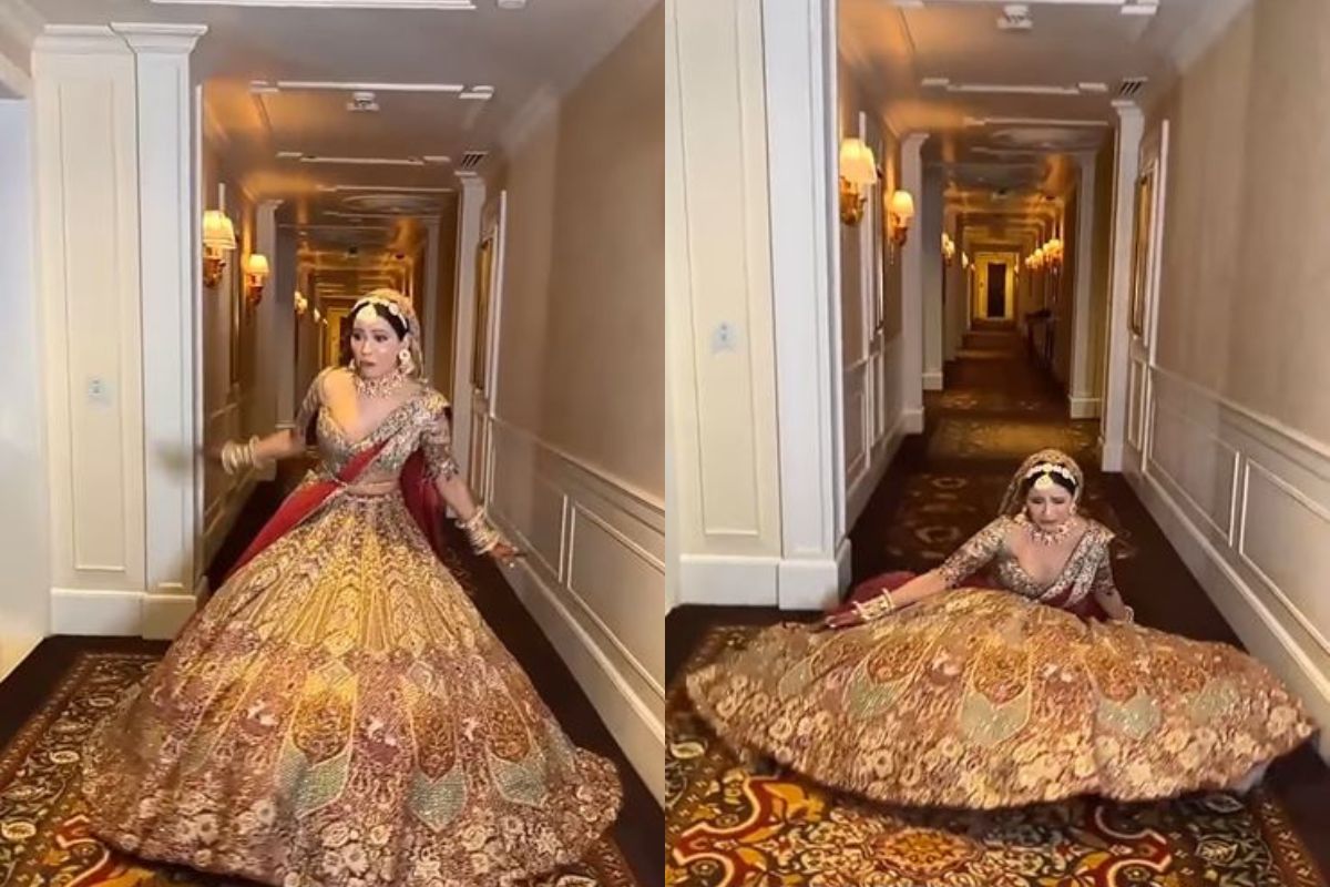 उत्साहात नाचणाऱ्या नवरीसोबत विचित्र घडलं; कॅमेऱ्यासमोरच धाडकन कोसळली, Video Viral