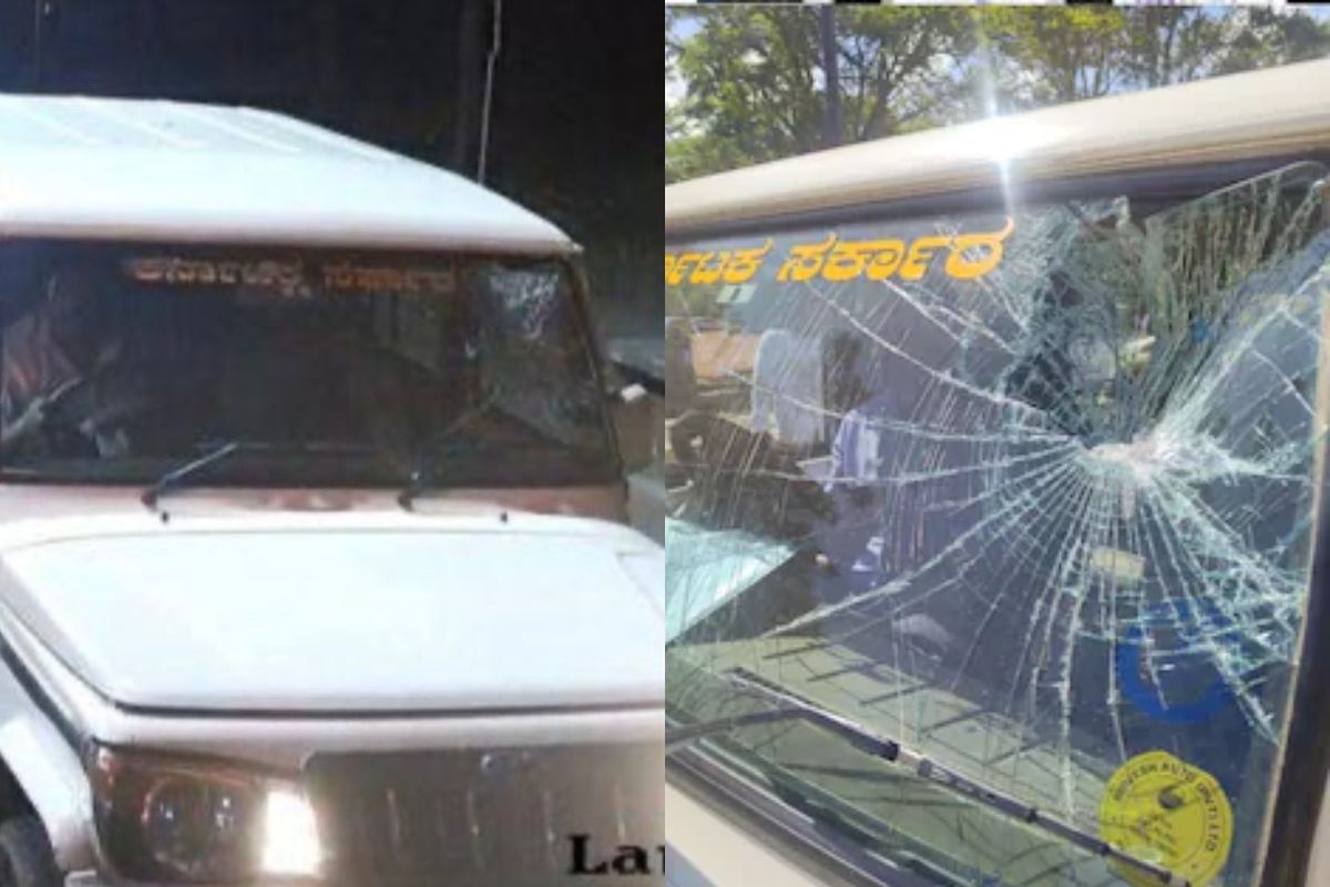 बैठक होऊन 24 तास होत नाही तेच बेळगावमध्ये अज्ञातांनी कर्नाटक सरकारची गाडी फोडली असल्याचे समोर आले.