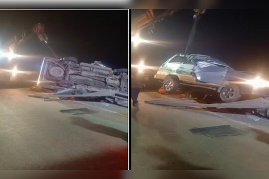 Mumbai Pune Highway Accident : मुंबई- पुणे एक्स्प्रेस वेवर भीषण अपघात, पत्नी आणि मुलांच्या डोळ्यादेखत वडिलांचा मृत्यू