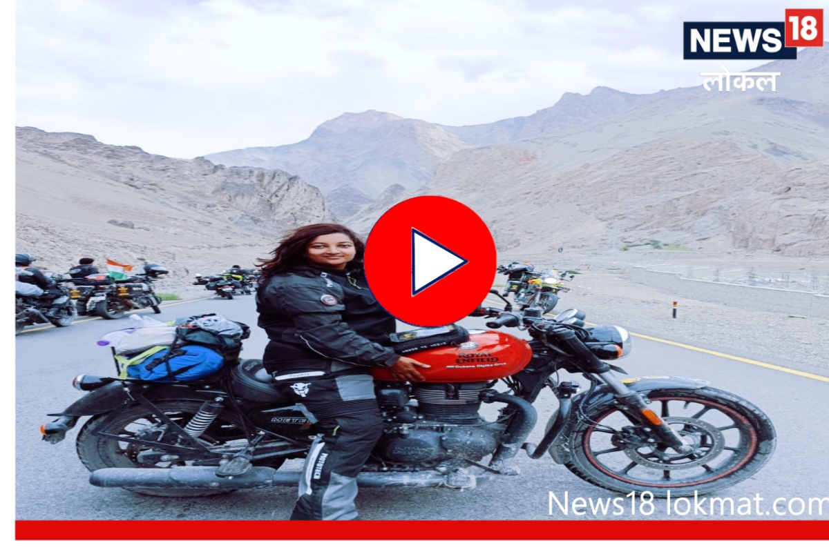 Nashik : जुळ्या मुलांच्या आईची बाईकवर देशभ्रमंती, 21 हजार किमी केला प्रवास! Video