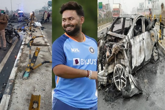 कारला जेव्हा अपघात झाला होता, त्यानंतर कारने अवघ्या काही क्षणात पेट घेतला. या व्हिडीओमध्ये पंत हा डिव्हायडर्सच्या मधल्या भागात झोपलेला आहे.
