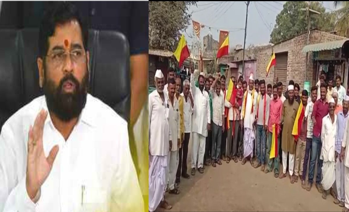 Solapur Akkalkot Border : '75 वर्षांत काही दिलं आता आम्हाला जाऊ द्या', सोलापूरमधील गावकऱ्यांनी फडकावले कर्नाटकचे झेंडे