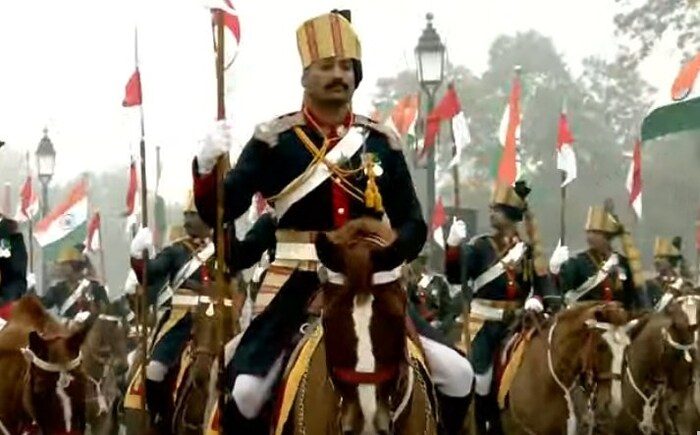 61 व्या घोडदळ, जगातील एकमेव सक्रिय घोडेस्वार रेजिमेंट, #RepublicDay रोजी कर्तव्य पथ येथे आहे. 'अश्वशक्ती यशोबल' हे त्यांचे ब्रीदवाक्य आहे.