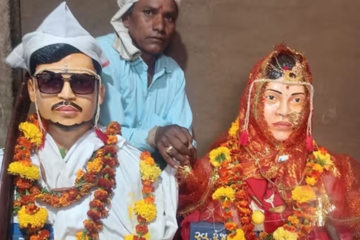6 महिन्यांपूर्वी जोडप्याचा झालेला भयावह शेवट; आता घरच्यांनी दोघांचे पुतळे बनवून लावलं लग्न