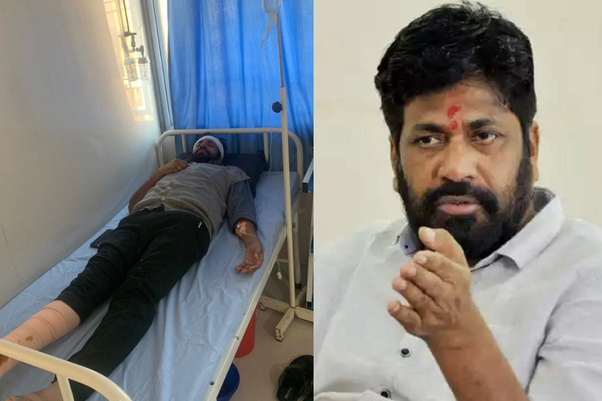 आमदार बच्चू कडू हे रस्ता ओलांडत होते. त्याच वेळी एक भरधाव दुचाकी आली आणि तिने कडूंना धडक दिली.