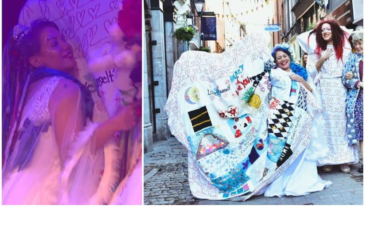 या तरुणीने बॉयफ्रेंडच्या समोर ब्लँकेटशी केलं लग्न; Video पाहून नेटकरी पडले चाट!