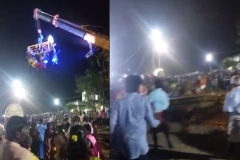 मंडियमम्न मंदिराच्या मैलार उत्सवात एक क्रेन कोसळल्यामुळे तीन जणांचा मृत्यू झाला आहे. 