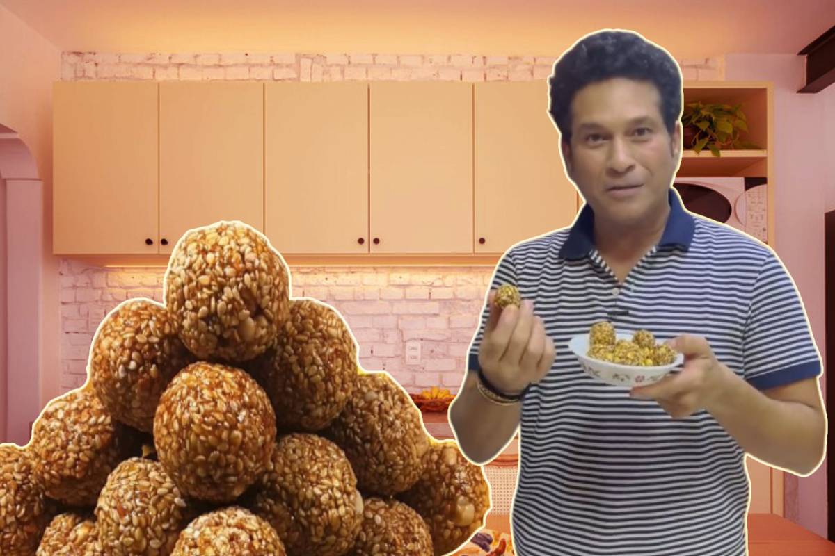 तिळगुळ घ्या गोड बोला! मास्टरब्लास्टरने स्वतः वळले तिळाचे लाडू; पहा Video