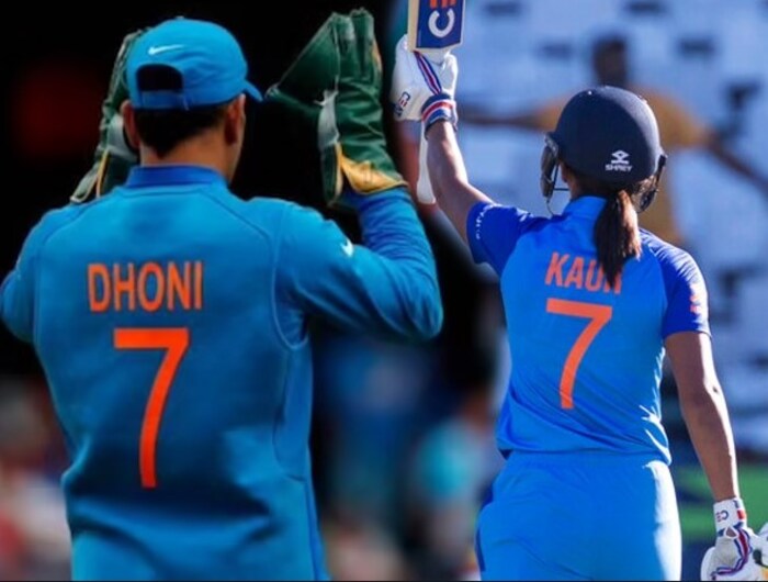 भारताचा माजी कर्णधार महेंद्र सिंह धोनी आणि सध्याची महिला संघाची कर्णधार हरमनप्रीत कौर यांच्या वर्ल्ड कपमधील धावबाद होण्यात बरेचसे साम्य दिसून आले. दोघांचाही जर्सी नंबर ७ आहे.