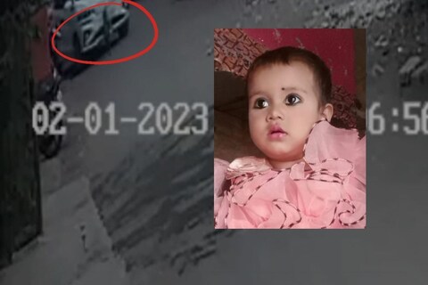  कामावर गेलेले वडील घरी परतल्यावर त्यांना भेटण्यासाठी घराबाहेर गेलेल्या चिमुरडीचा अपघातात जागीच मृत्यू झाला. 