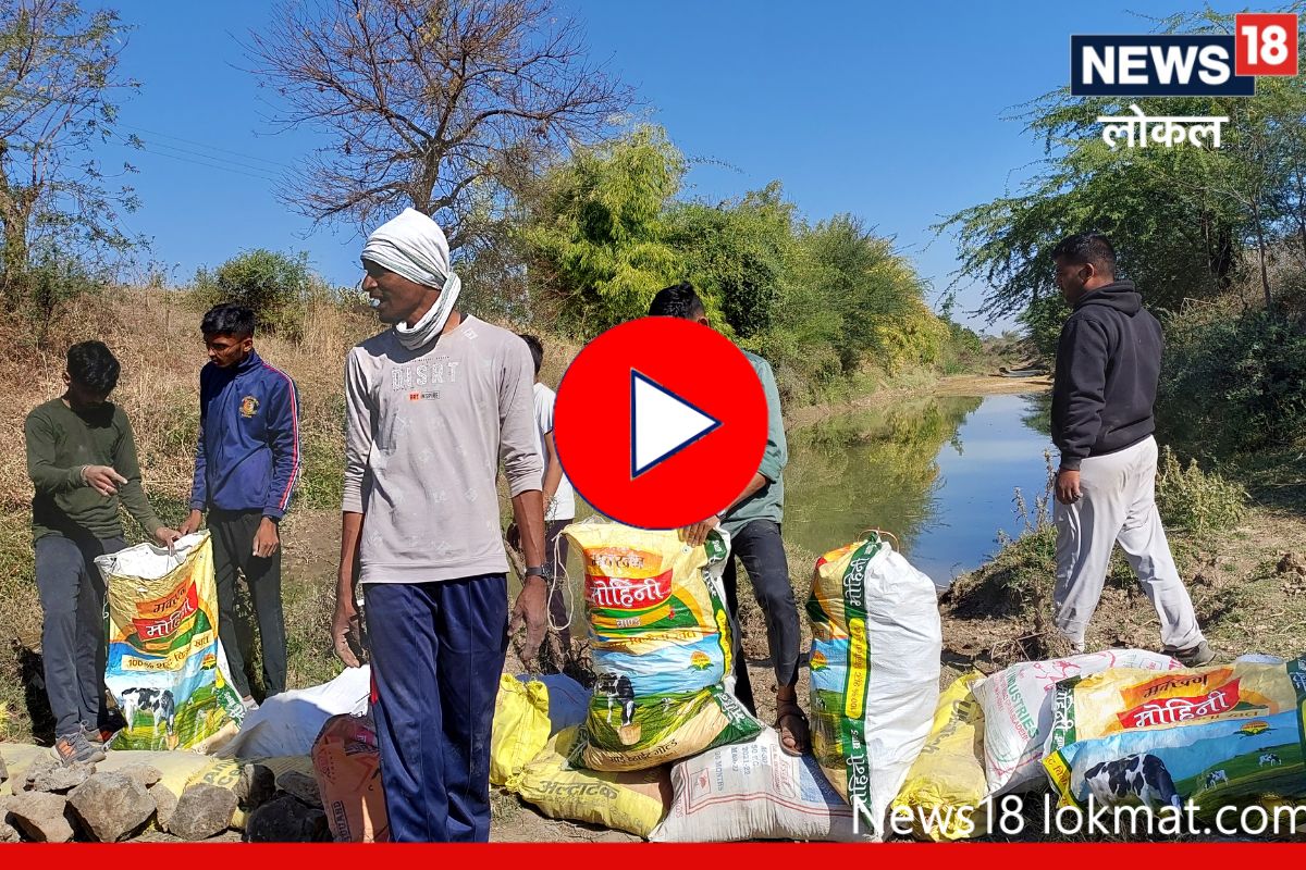 Wardha News: विद्यार्थ्यांनी सोडवला पाणी प्रश्न, एकत्र येऊन गावासाठी बांधला बंधारा! Video