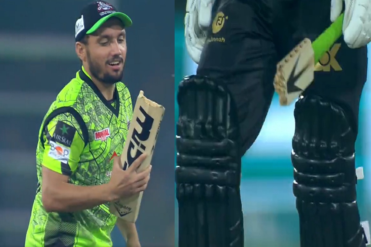 शाहिन आफ्रिदीने केली अशी गोलंदाजी की स्टम्प ऐवजी तुटली बॅट Video Viral