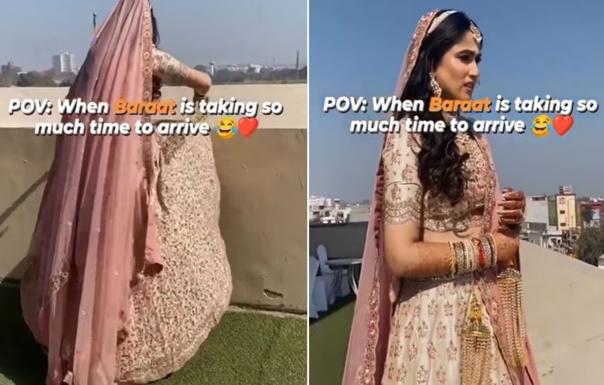Viral Video : वरात यायला उशीर झाला, म्हणून गच्चीवर गेली नवरी आणि...