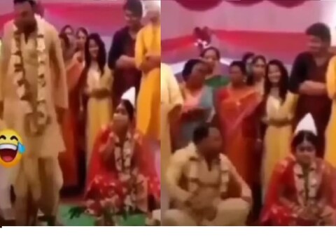 लग्नात नवरदेवाचं विचित्र कृत्य.