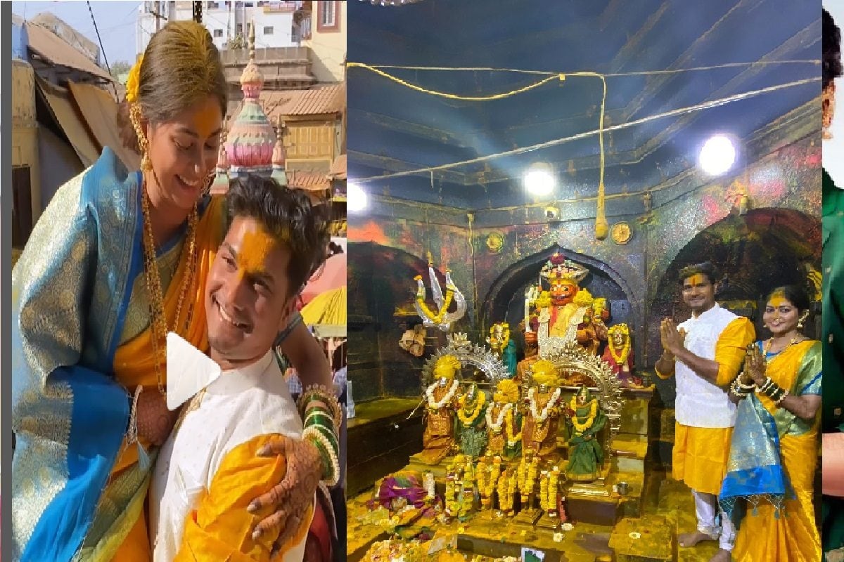 Video : 'नवे लक्ष्य' फेम अभिजित श्वेतचंद्र बायकोसोबत पोहचला खंडोबाच्या दर्शनाला