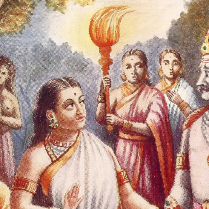 मंदोदरीला हा प्रकार कळताच तिला राग आला. रक्ताने भरलेल्या त्याच कुंडात बुडून मरायचे, असे तिने ठरवले. असे मानले जाते की, संतांच्या रक्ताने भरलेला तो कुंड इतर कोणत्याही विषापेक्षा जास्त विषारी होता. मंदोदरीने आत्महत्येच्या इराद्याने तलावात उडी मारली, पण मरण्याऐवजी ती गरोदर राहिली. याचं कारण होतं कुंडात सापडलेलं दूध. या रक्ताच्या कुंडात मिसळलेल्या दुधाच्या भांड्यालाही एका ऋषींनी आमंत्रित केलं होतं. (फाइल)