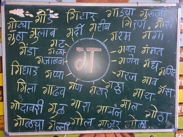 कविता, गोष्टी, गाणी, प्रार्थना, प्रतिज्ञा, जोडशब्द, समानार्थी शब्द, विरुद्धार्थी शब्द, शब्दकोडी असे भाषा विषयक ज्ञान समृद्ध करण्यास मदत होते. 
