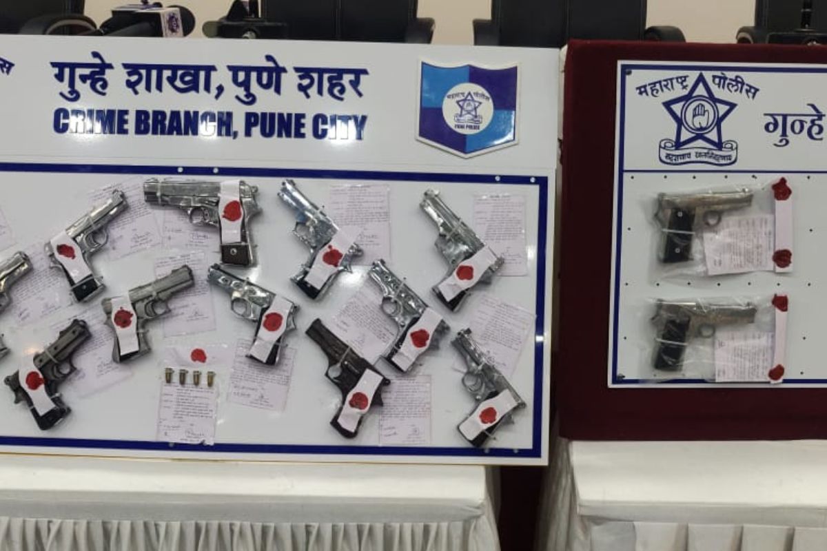 पुण्यातून मोठा शस्त्रसाठा जप्त