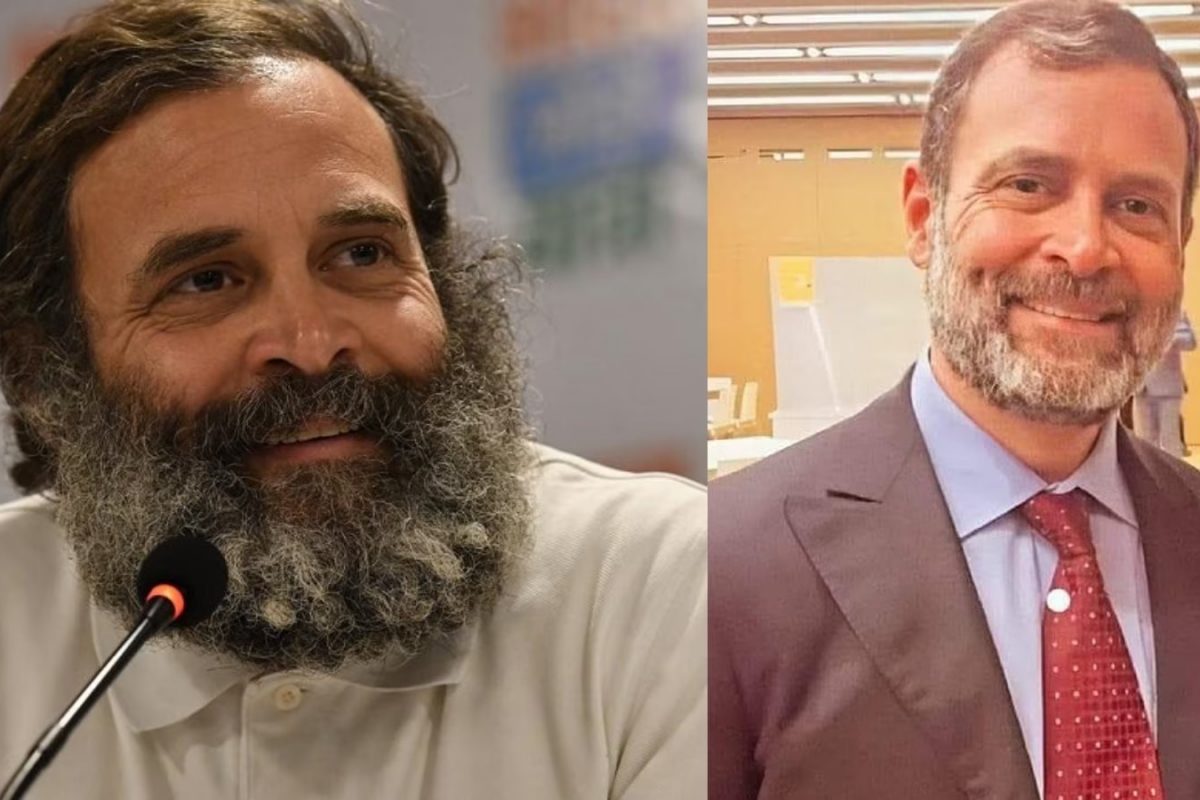 राहुल गांधींनी बदलली स्टाईल, दाढी आणि सुटमध्ये दिसला कुल लूक!