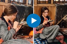 गावामध्ये रमली रुबिना दिलैक; चुलीवरच्या जेवणाचा घेतला आस्वाद, Video व्हायरल