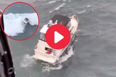 Video : समुद्राच्या वादळात मोठं क्रूझ उलटलं, धक्कादायक घटना कॅमेऱ्यात कैद