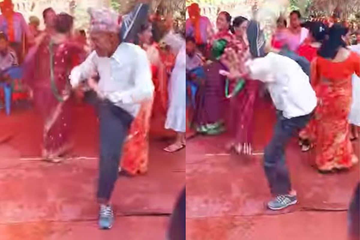बापरे! काकांनी डान्स करताना थेट स्वतःच्याच खांद्यावर ठेवला पाय; VIDEO पाहून तुम्हीही म्हणाल 'खतरनाक'