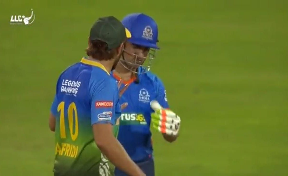 Gautam Gambhir and Shahid Afridi