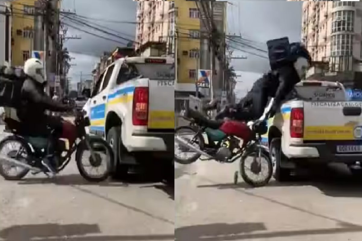 ट्रक-बाईकचा अपघात.