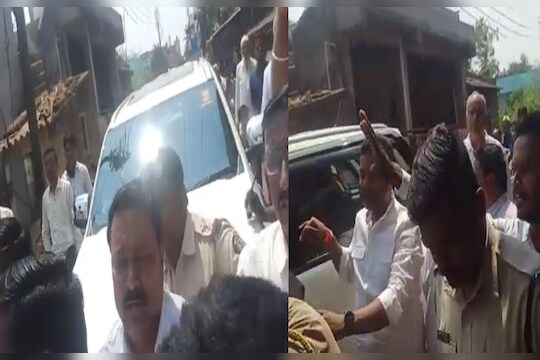 कोल्हापुरात राडा, ठाकरे गटाच्या कार्यकर्त्यांनी धैर्यशील मानेंची गाडी अडवली