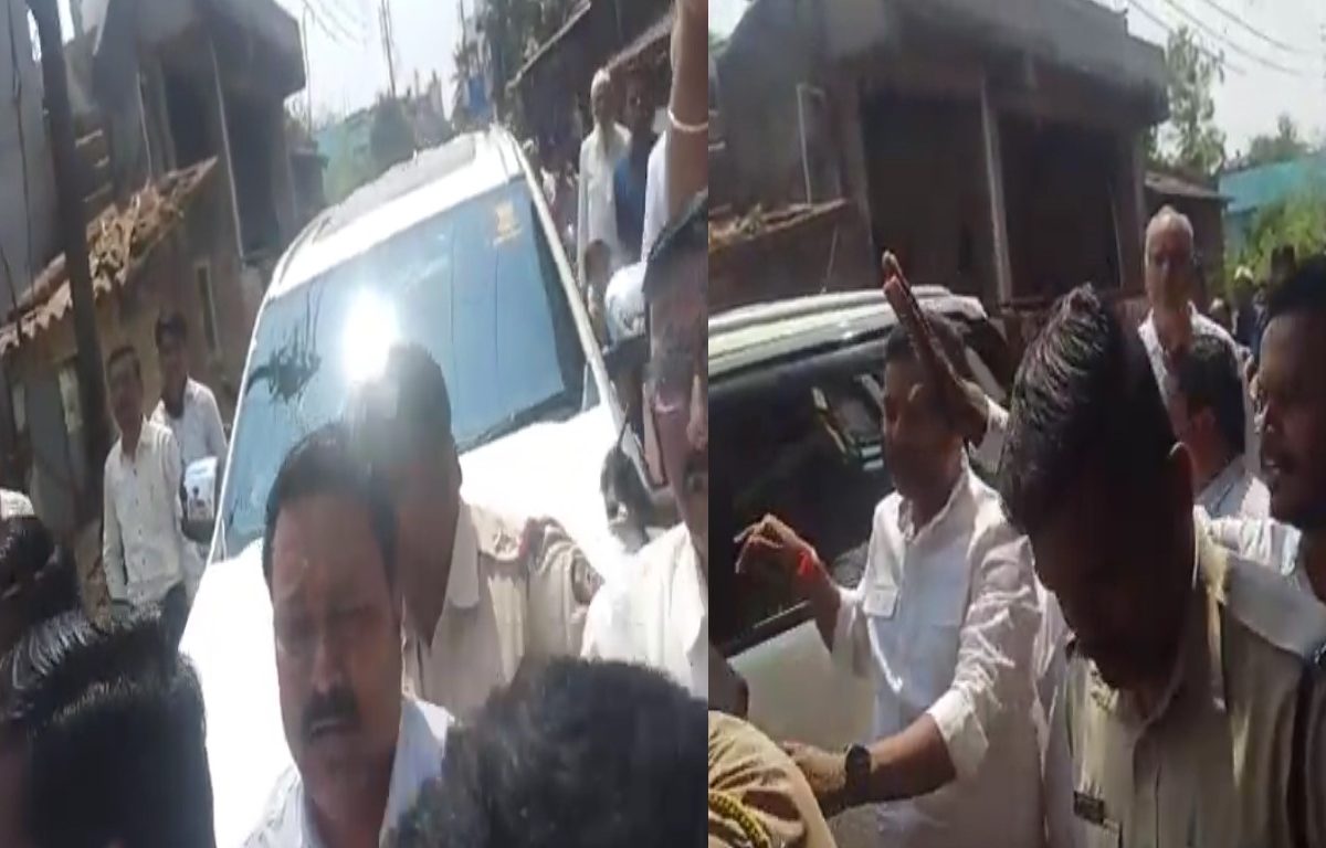 कोल्हापुरात राडा, ठाकरे गटाच्या कार्यकर्त्यांनी धैर्यशील मानेंची गाडी अडवली