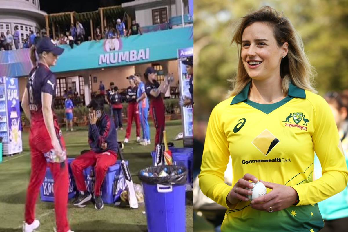 आरसीबीची एलिस पेरी जेव्हा डगआऊटमधला कचरा साफ करते... ऑस्ट्रेलियन क्रिकेटरच्या या कृतीचं होतंय कौतुक