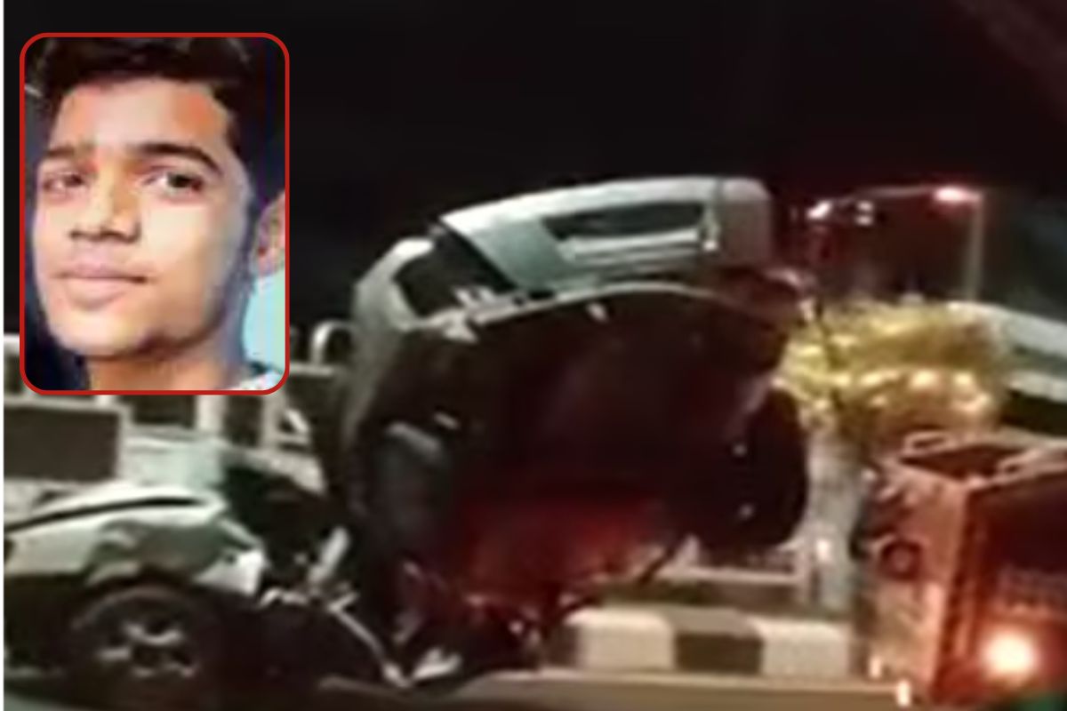 अपघातग्रस्त वाहन आणि मृत विद्यार्थी